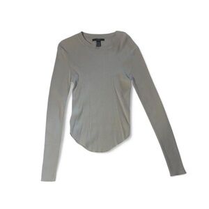 Light Gray Long Sleeve Top